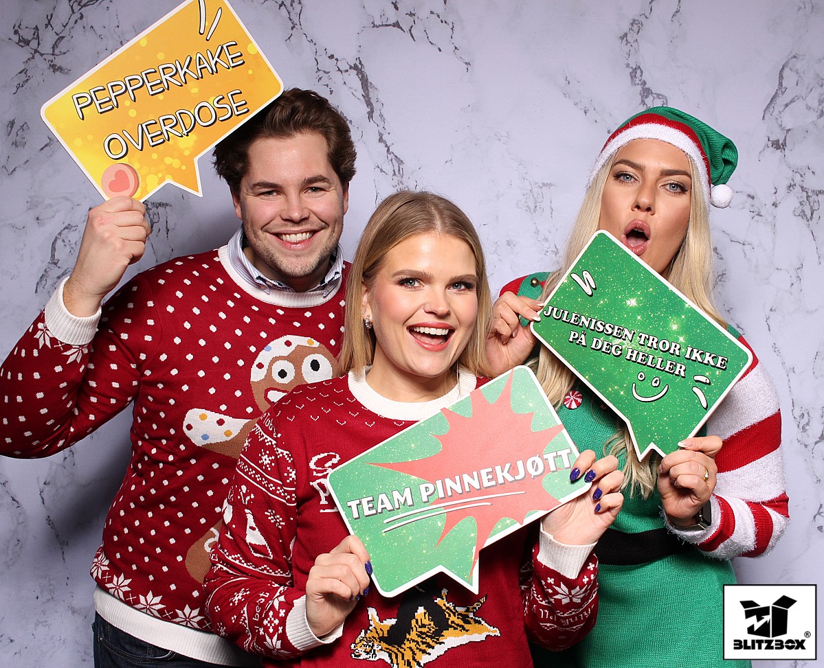 Norge photo booth rekvisitter fest effekter jul Blitzbox fotoboks
