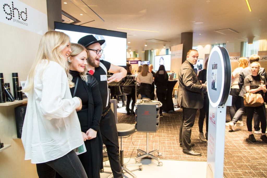 Wella marketing events custom foil with branding make up